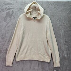 Style & Co Sweater‎ Womens Large Cream Eggnog Luxsoft Hoodie Pullover New